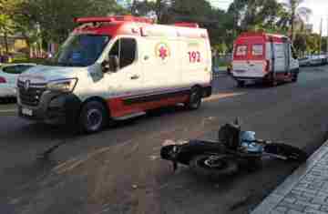 Laranjeiras - Acidente envolvendo motocicleta e caminhonete deixa mulher gravemente ferida